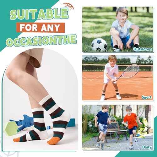Eyean Kids Boys Basketball Sport Socks 6 Pairs