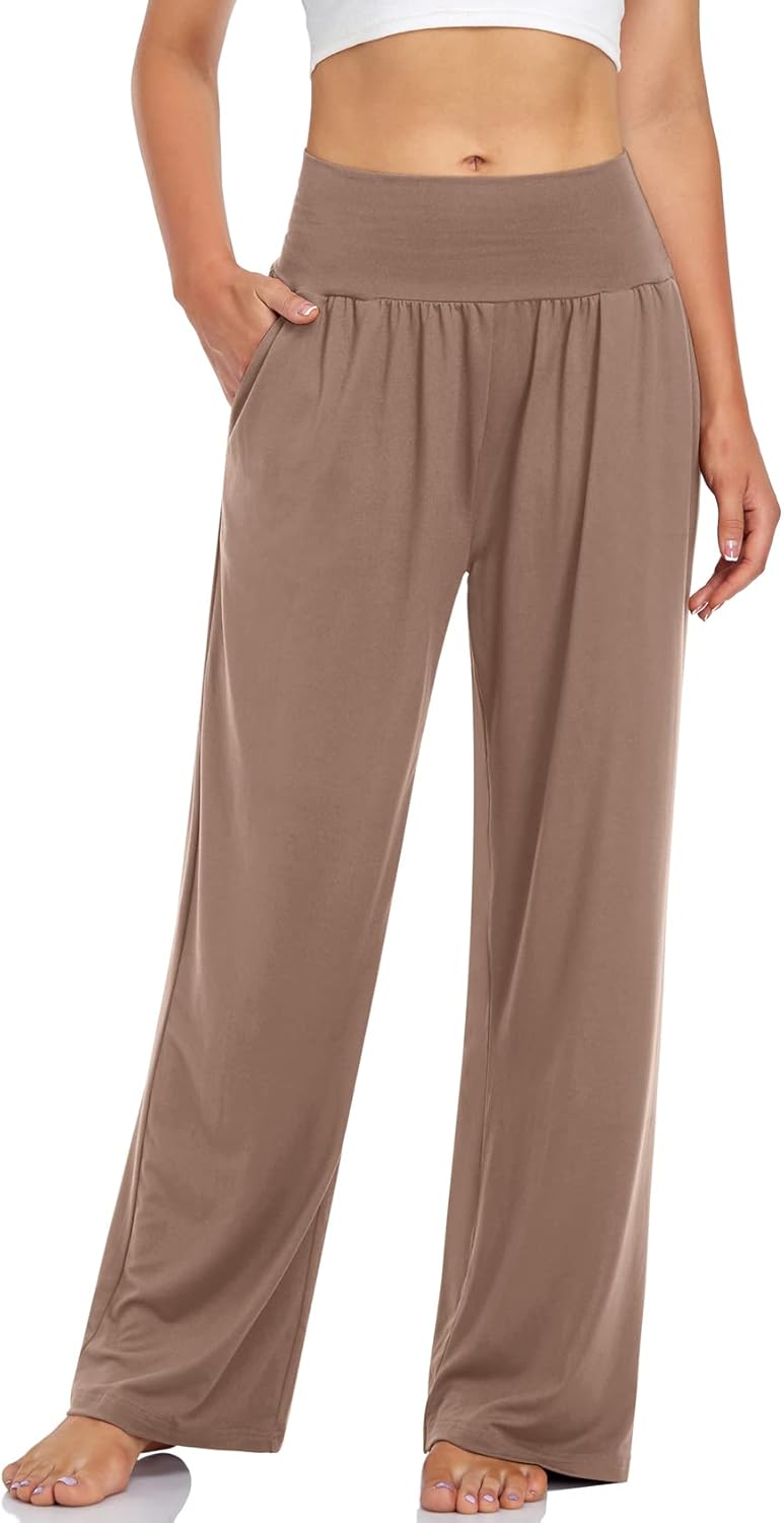 UEU Womens Wide Leg Cozy Yoga Pants