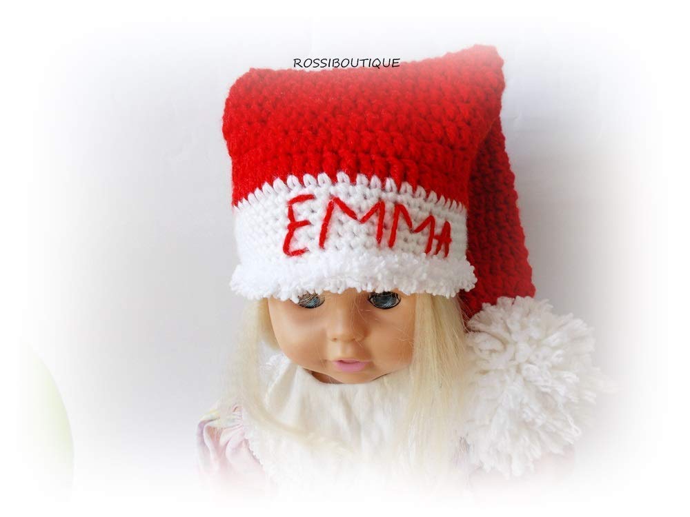 Personalized Santa Baby Hat Boots Set Christmas Props