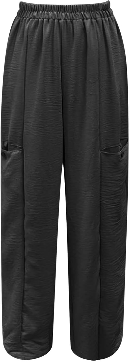 FZVYD Women Cotton Linen Tapered Leg Sweatpants