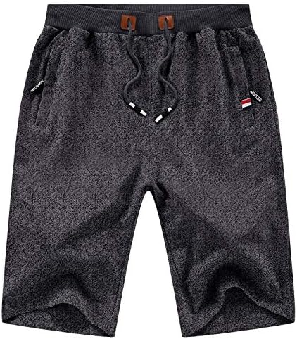 KUYIGO Mens Casual Drawstring Zipper Pockets Shorts
