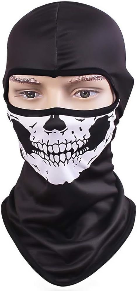 Clumsy to Cling Multi-Activity Skull Mask for Men Women Kids Perfect for Motorcycling Camping Halloween Hunting More