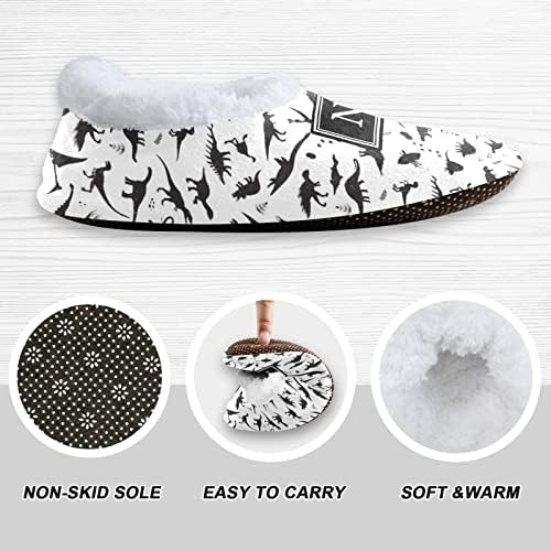 Custom Dinosaur Kids Slippers Black and Personalized