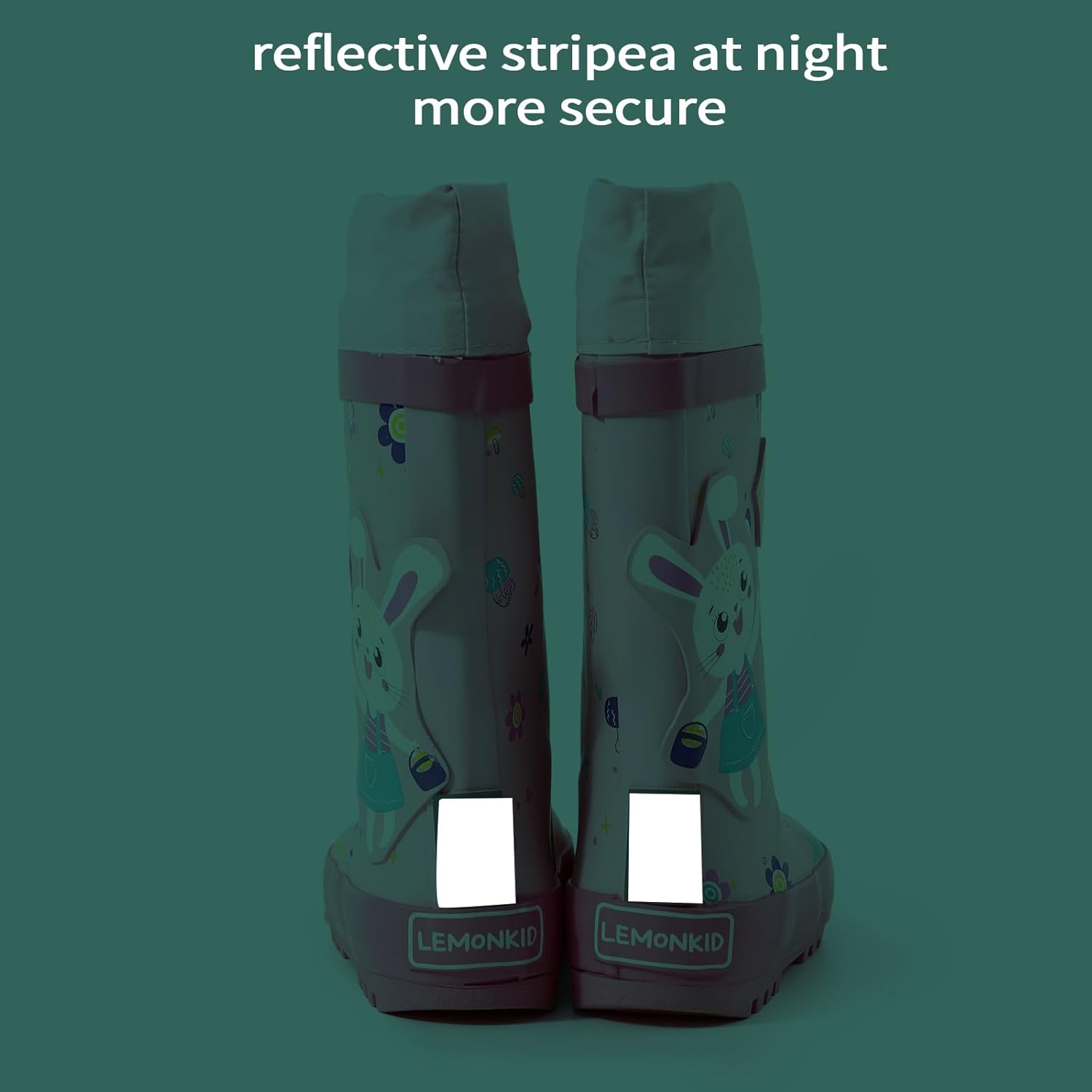 Reflective Stripes Baby Rain Boots