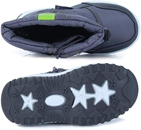 CIOR Winter Snow Boots for Kids Outdoor Waterproof with Fur Lined