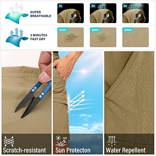 Boys Waterproof Cargo Pants Quick Dry Outdoor Hiking