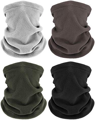 4-Piece Winter Neck Gaiters Soft Fleece Face Coverings