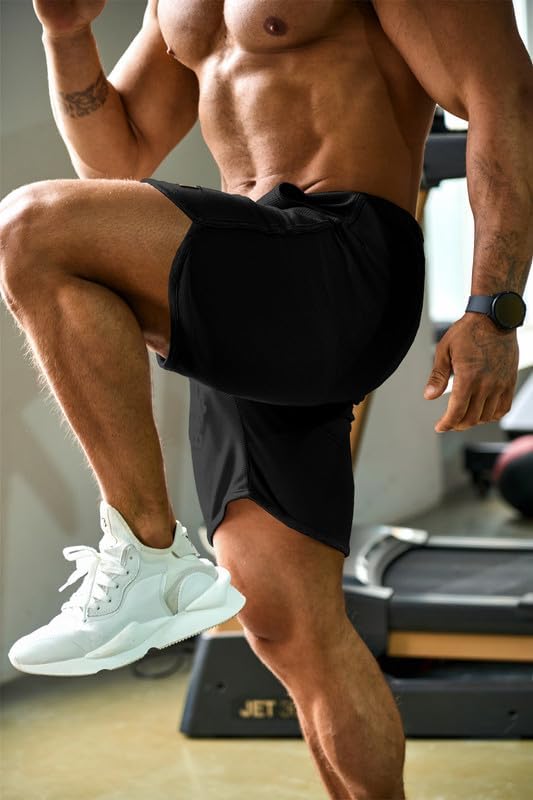 JMIERR Mens Waffle Sweat Shorts with Elastic Waist and Drawstring