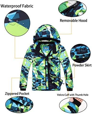 PHIBEE Big Boy Waterproof Breathable Ski Jacket