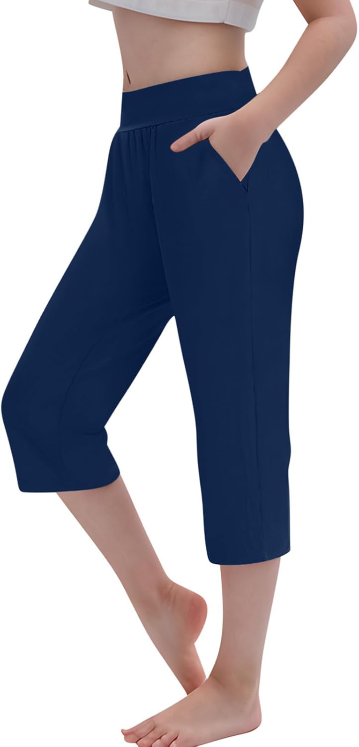 Girls High Waist Capri Yoga Pants