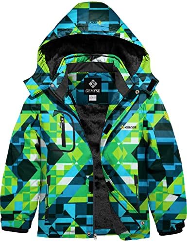 GEMYSE Boys Waterproof Ski Jacket for Winter