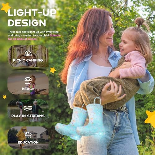 FunSpread Light-Up Kids Rain Boots