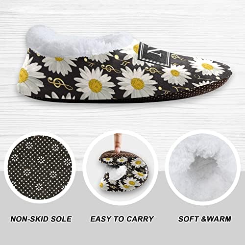 Personalized Daisy Musical Note Kids Slippers