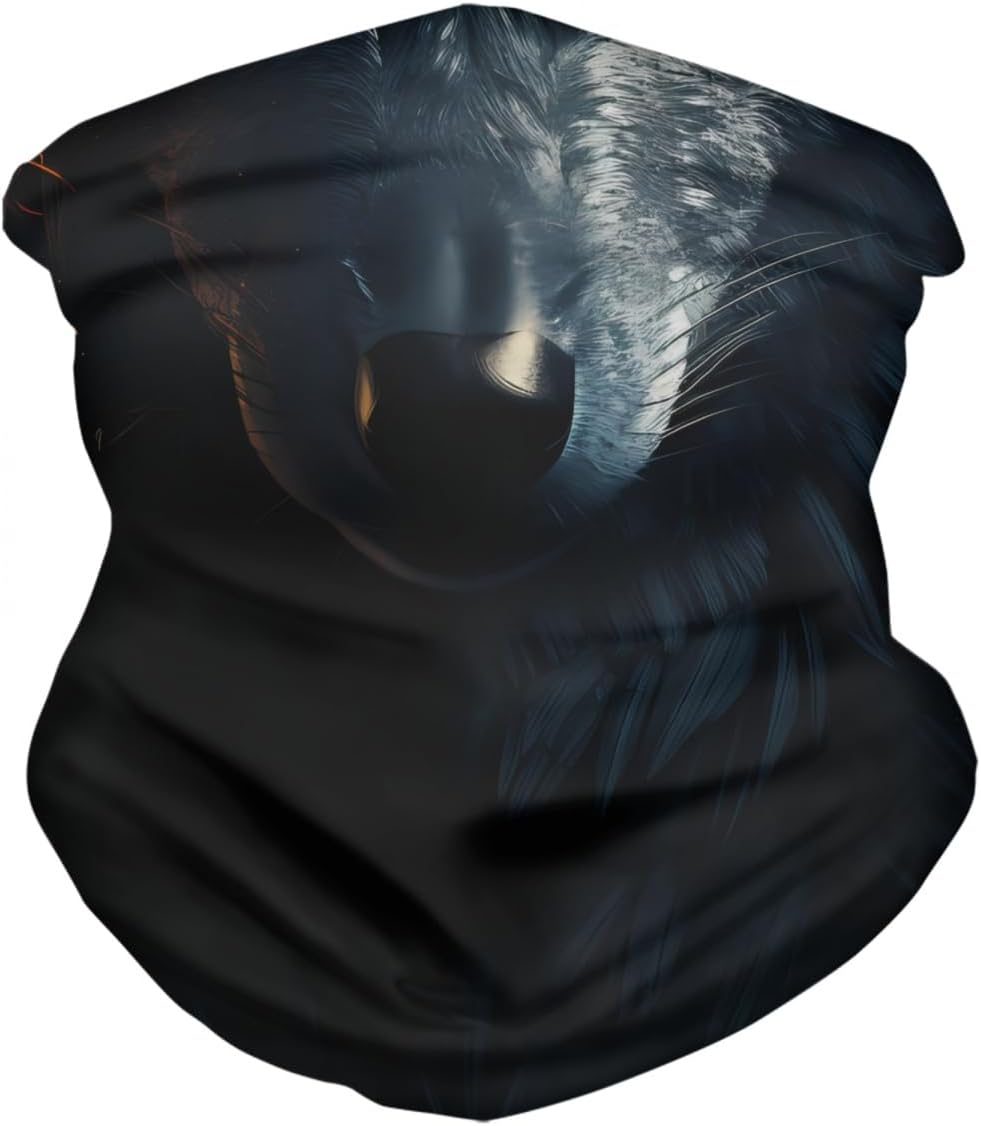 Cool Wolf Lion Print Face Mask Bandana for Men Women