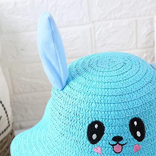 Adjustable Straw Sun Hat for Kids - UPF 50 Protection Against the Sun