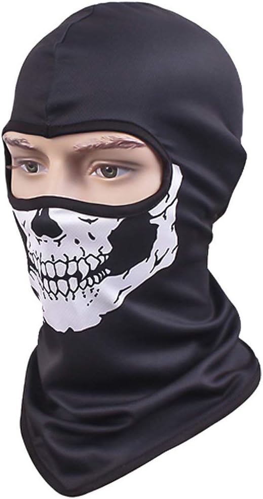 Clumsy to Cling Multi-Activity Skull Mask for Men Women Kids Perfect for Motorcycling Camping Halloween Hunting More