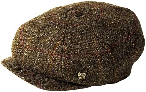 Failsworth Millinery Carloway Harris Tweed Baker Boy Cap - Mocha
