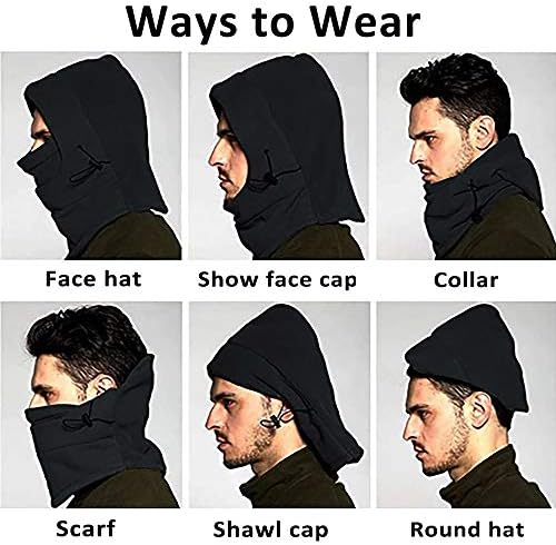 HIG Balaclava Ski Mask 2 Pcs - Windproof Fleece