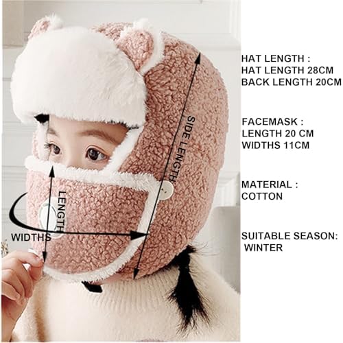 Cuteness Cubes Kids alaclava 3-in-1 Hat Scarf Set