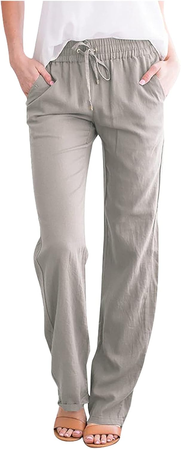 Stretchy Womens sweatpants with drawstring