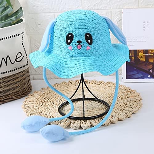 Adjustable Straw Sun Hat for Kids - UPF 50 Protection Against the Sun