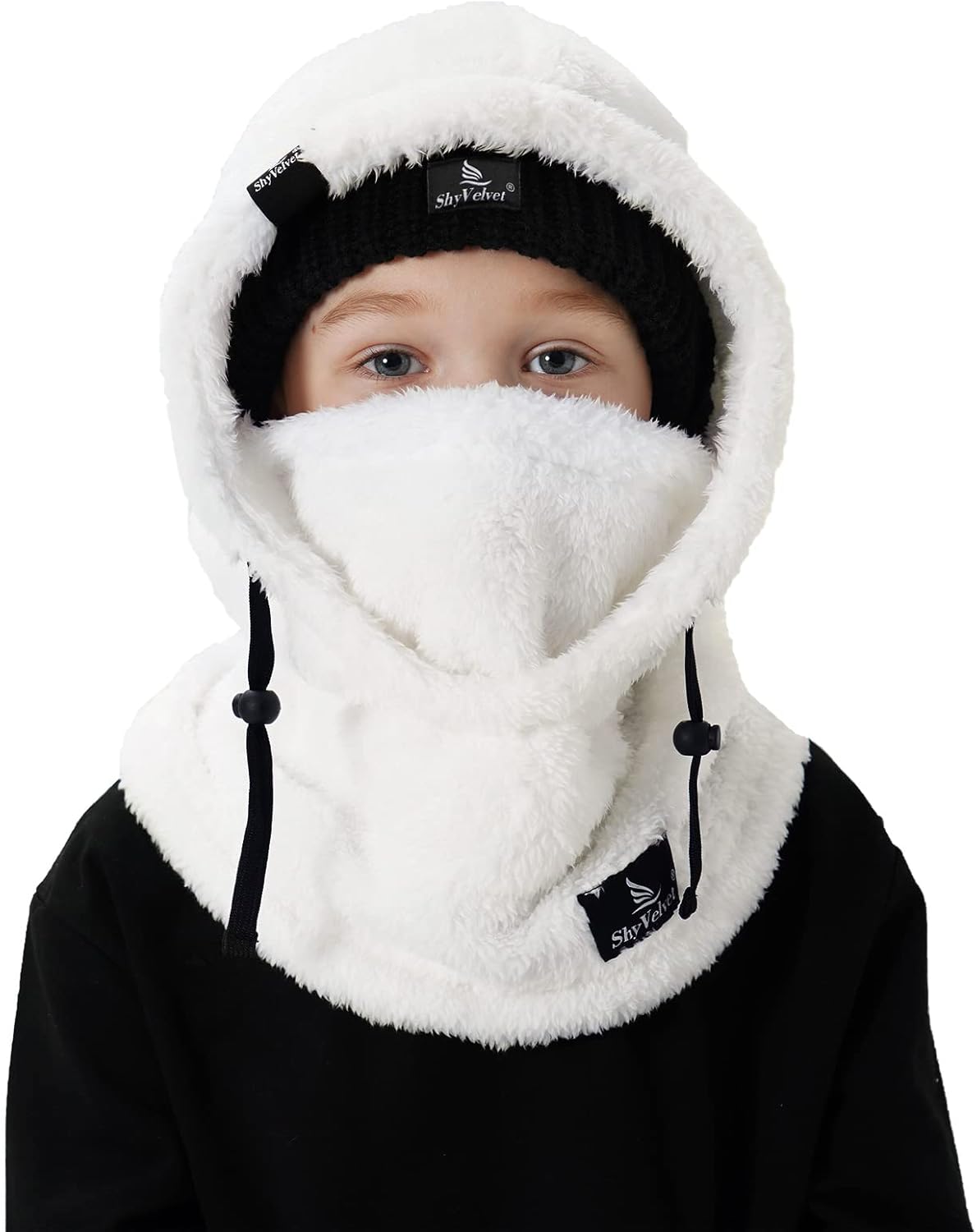 Shy Velvet Ski Mask for Kids Winter Balaclava with Fleece Lining