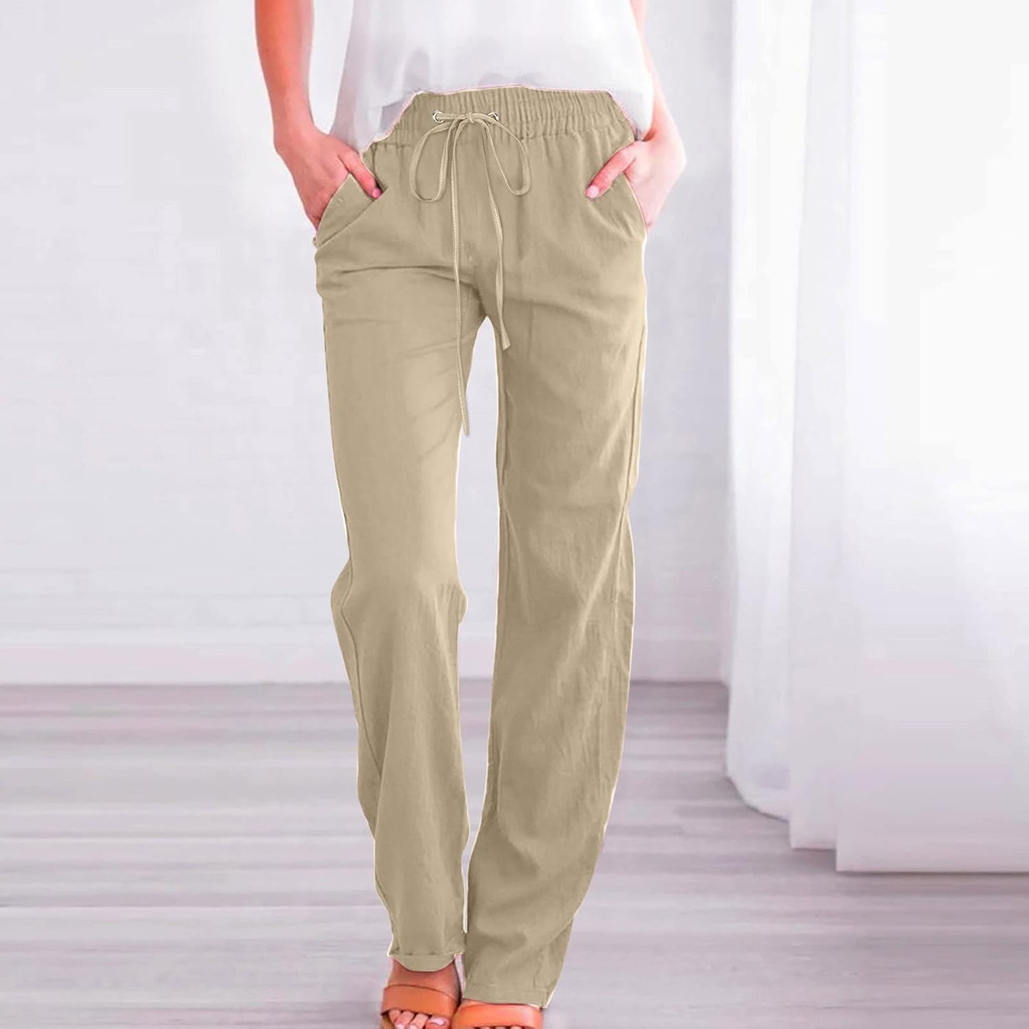ZHER Womens Summer Comfortable Wide Leg Yoga Pants