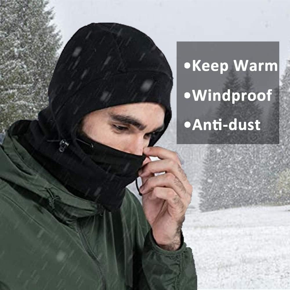 HIG Balaclava Ski Mask 2 Pcs - Windproof Fleece