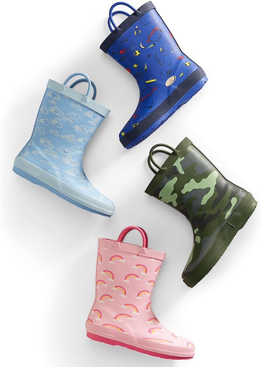 Lands End Boys and Girls Waterproof Rain Boots for Kids