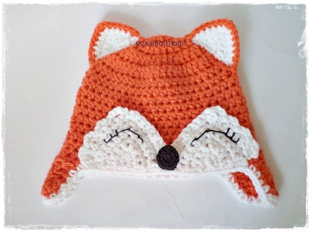 Handmade Crochet Baby Fox Hat