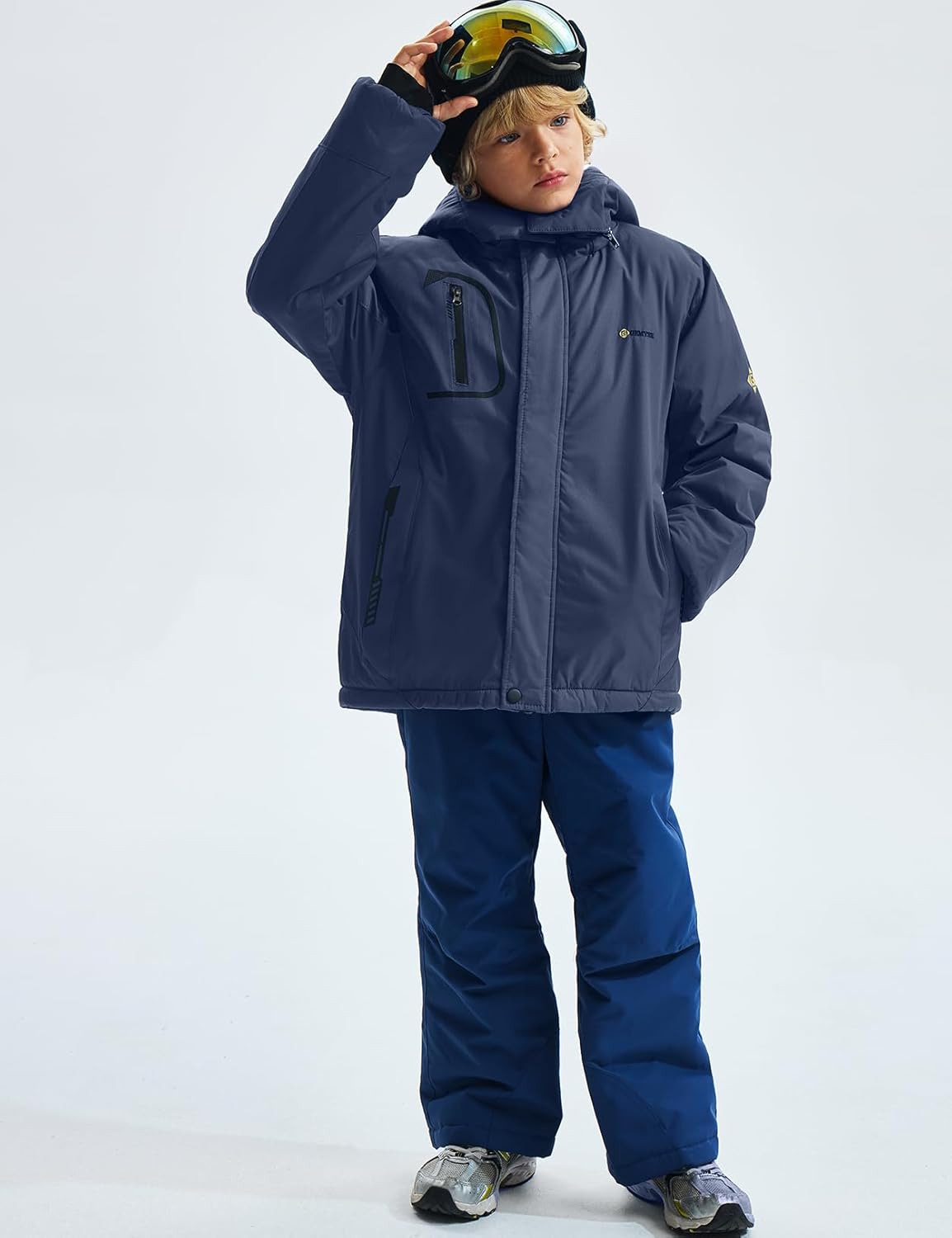 GEMYSE Boys Waterproof Ski Jacket Warm Durable