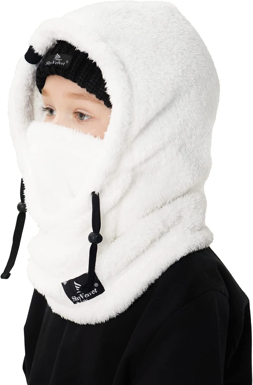 Shy Velvet Ski Mask for Kids Winter Balaclava with Fleece Lining