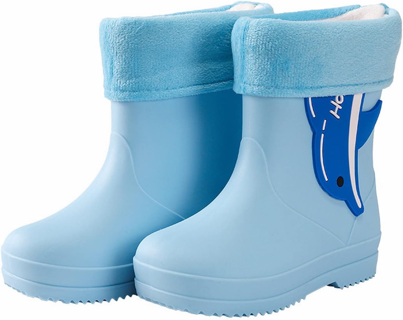 Rain Boots for Toddlers Waterproof Insulated Slip-On Kids Toddler