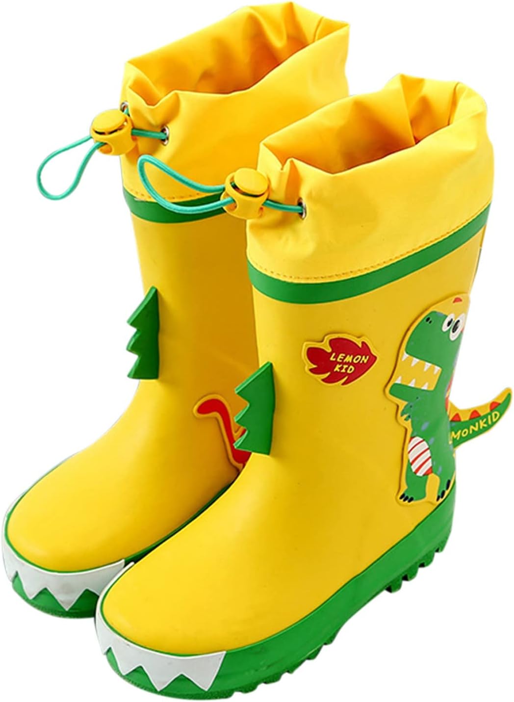 Sturdy Dinosaur Print Rain Boots for Kids