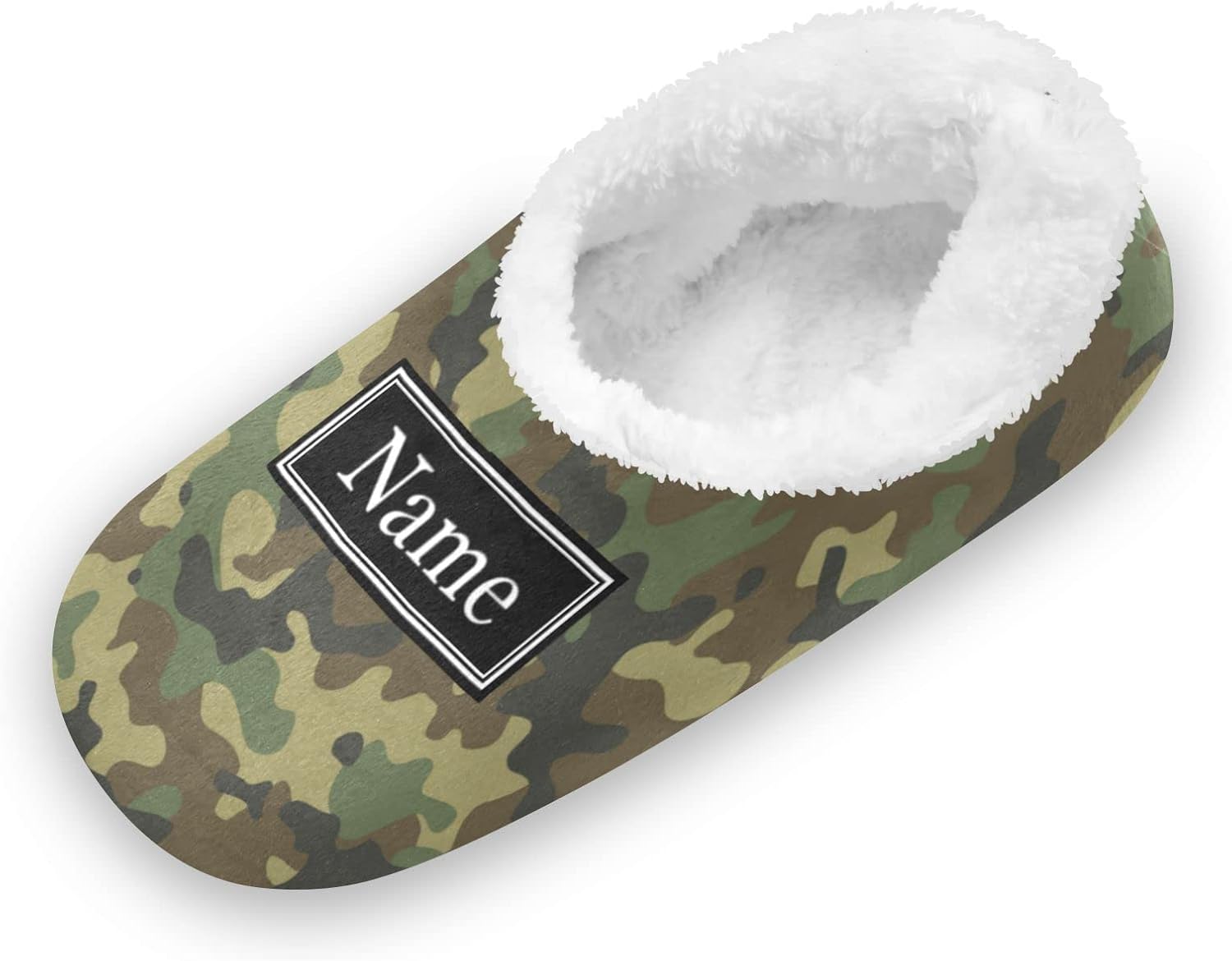 Camouflage Military Slippers for Kids Customizable Design
