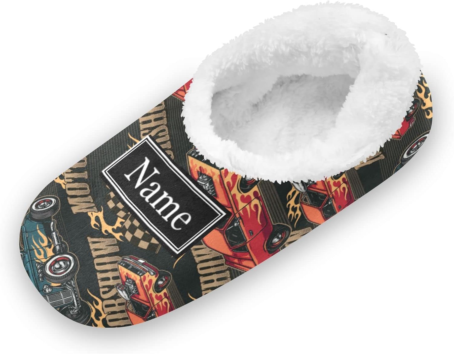 Pigsaly Custom Hippie Vintage Cars Boys Slippers