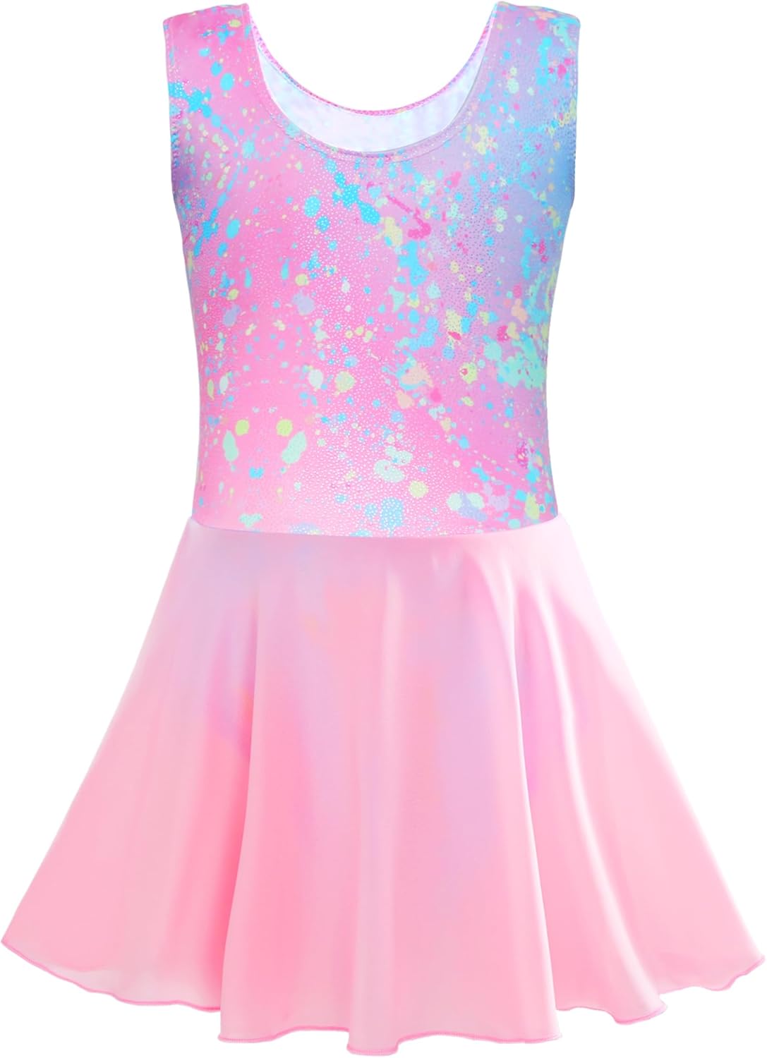 TENVDA Girls Ballet Leotards with Sparkly Skirt