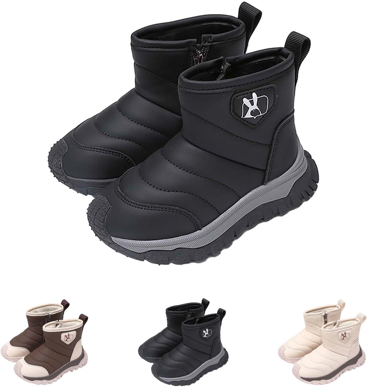 Side-Zipper Winter Booties for Kids
