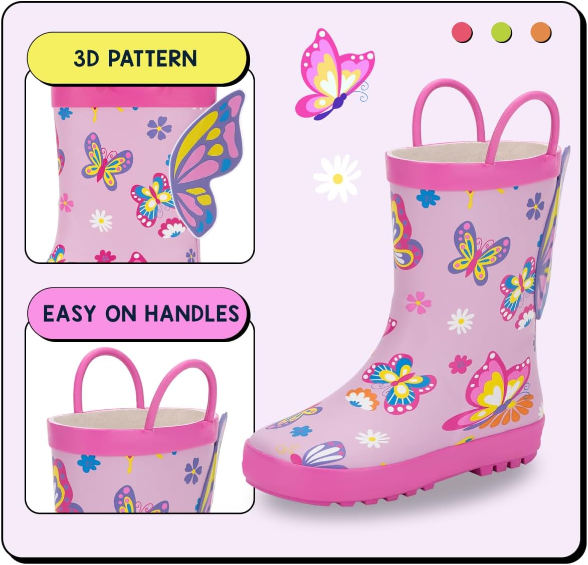 EUXTERPA Toddler Rain Boots