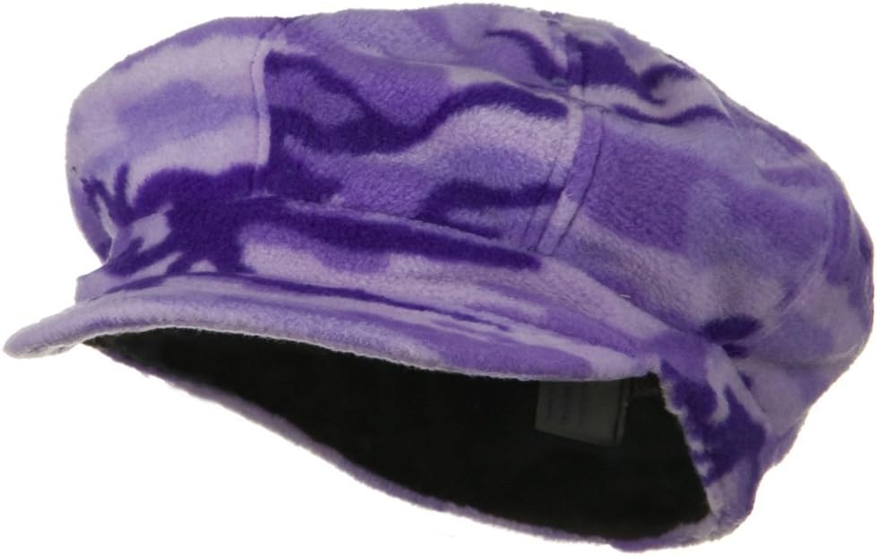 Camo Fleece Newsboy Hat
