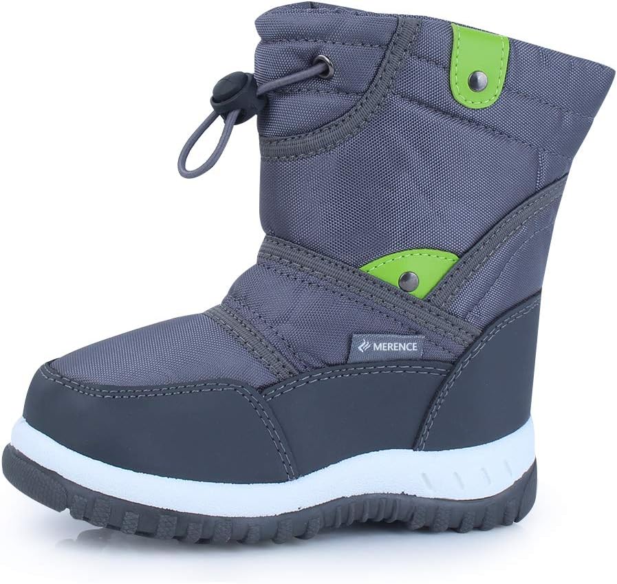 CIOR Winter Snow Boots for Kids Outdoor Waterproof with Fur Lined