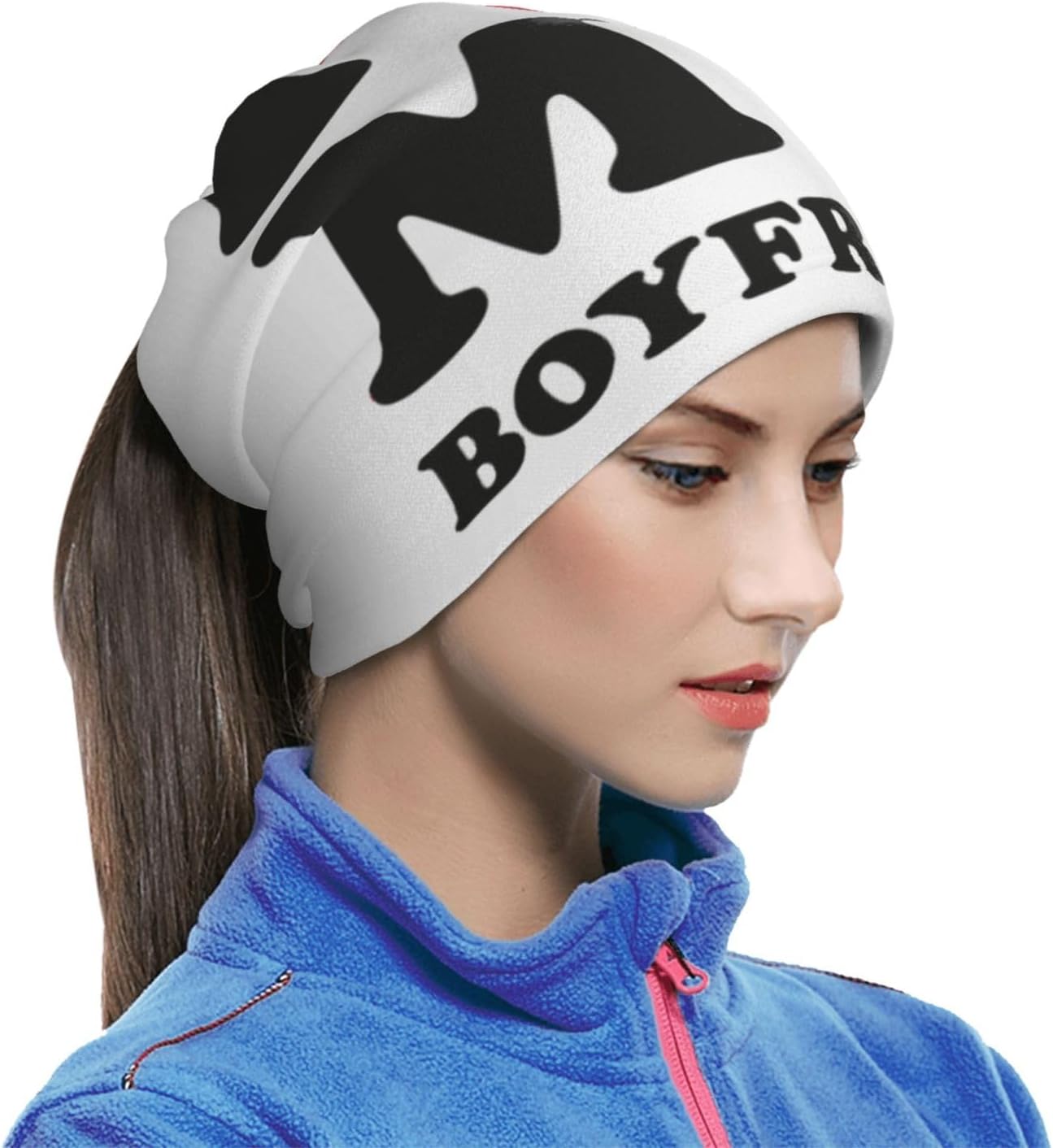 I Love My Boyfriend Shield Scarf Balaclava Half Mask