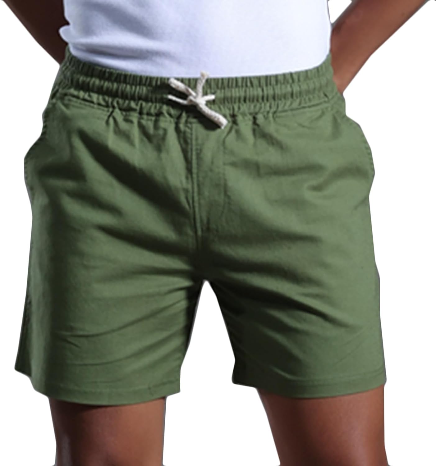 Generic Mens Elastic Waist Shorts - Loose Fit