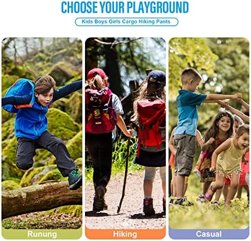 Boys Waterproof Cargo Pants Quick Dry Outdoor Hiking