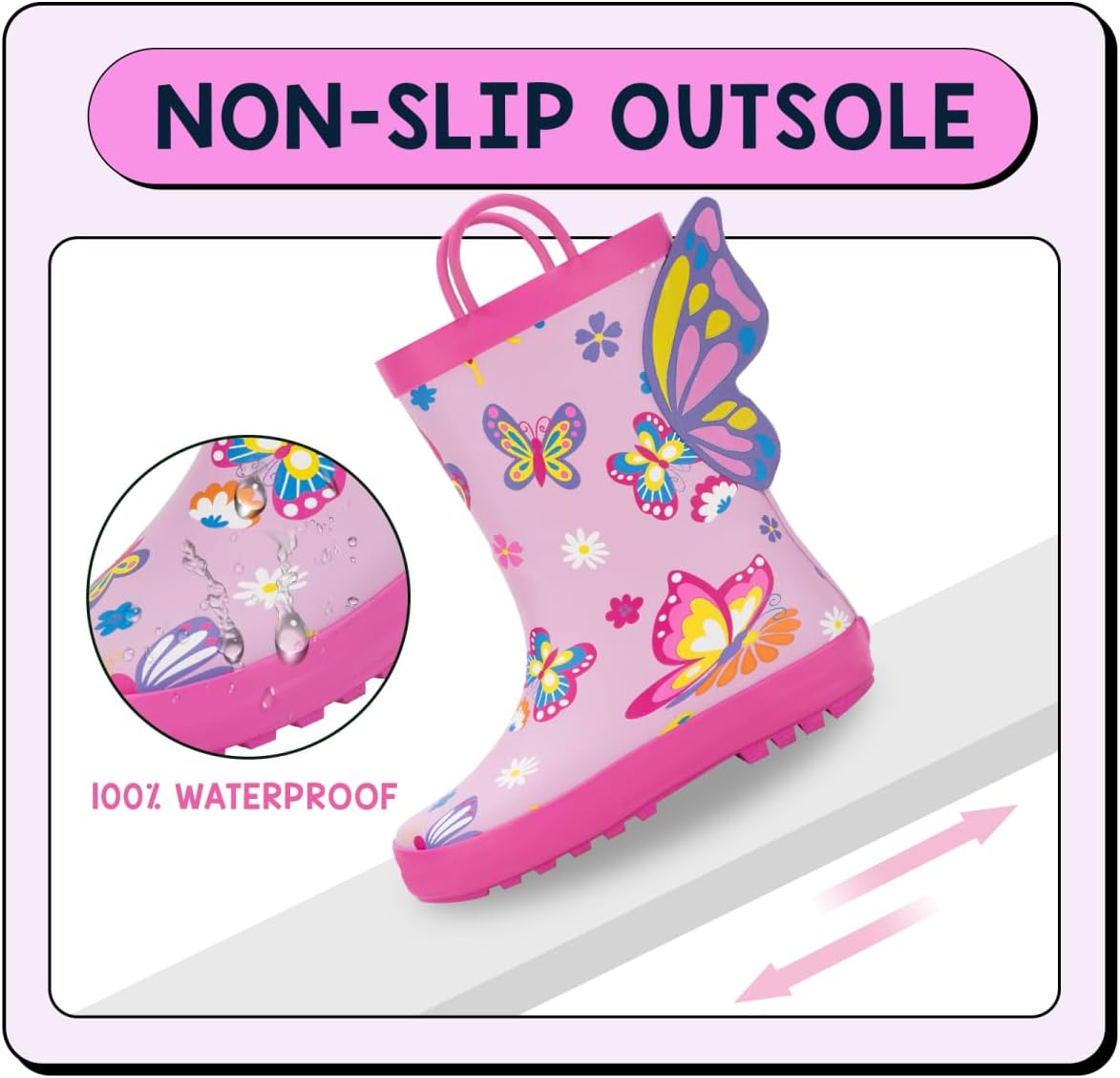 EUXTERPA Toddler Rain Boots