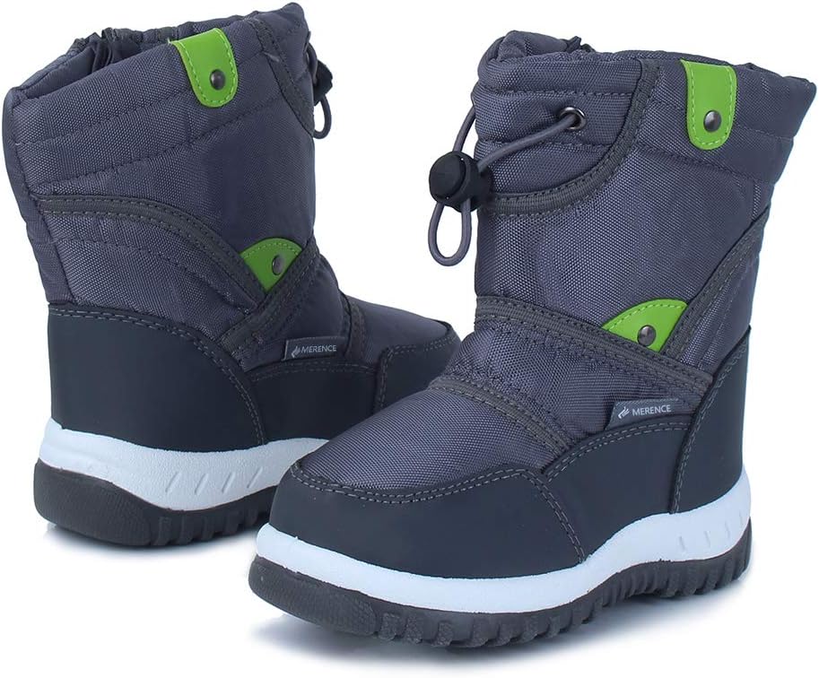 CIOR Winter Snow Boots for Kids Outdoor Waterproof with Fur Lined