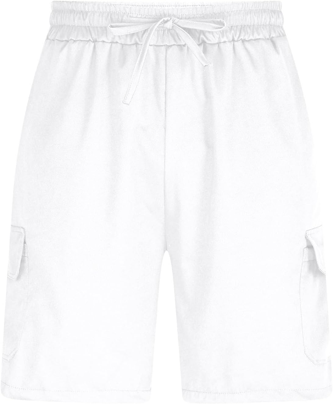 Finelylove Mens Summer Cargo Shorts Lightweight Elastic Waist Pants