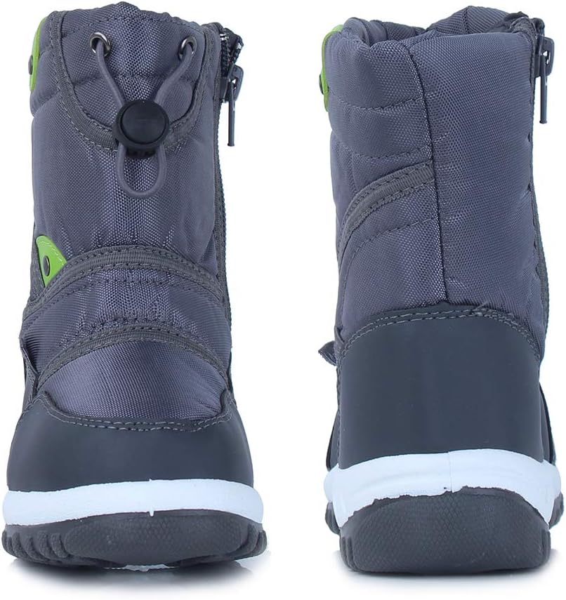 CIOR Winter Snow Boots for Kids Outdoor Waterproof with Fur Lined