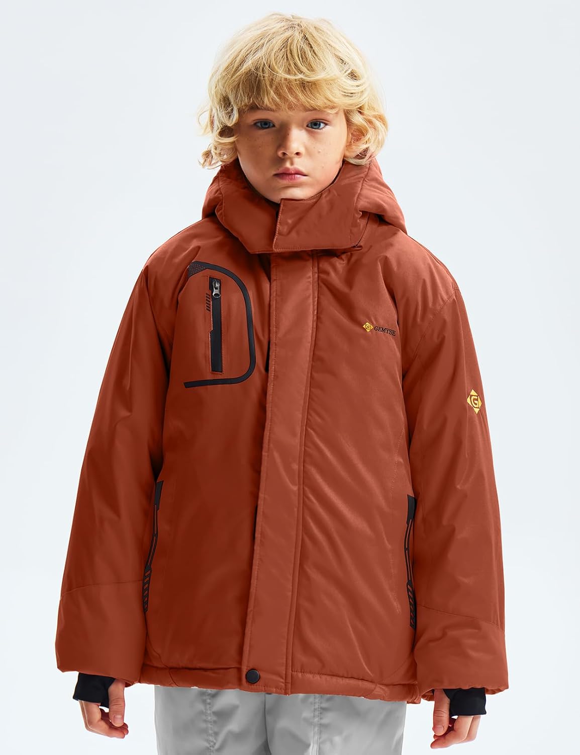 GEMYSE Boys SkiBindings Fleece Jacket
