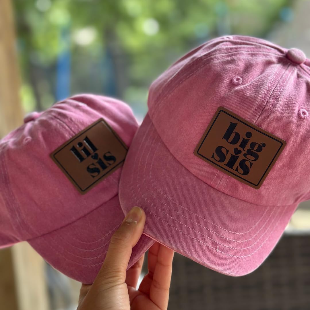 Big Sis Lil Sis Snapback Leather Patch Hat